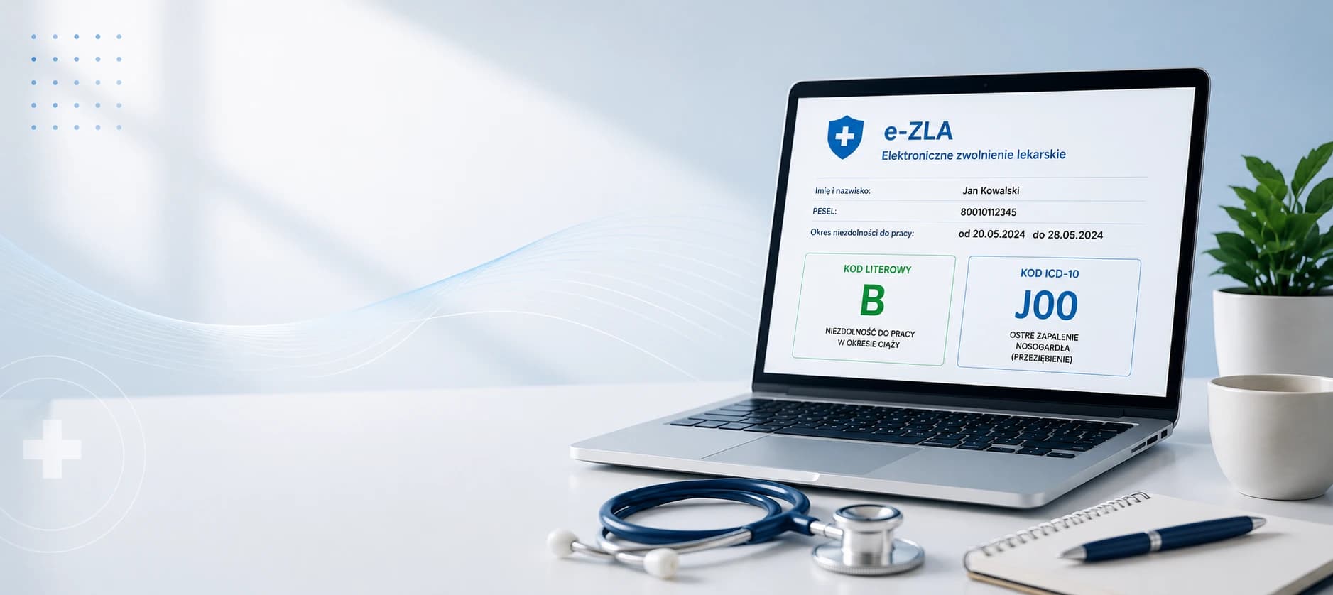 Kody na L4 – elektroniczne zwolnienie lekarskie e-ZLA oraz oznaczenia kodów A–E i ICD-10